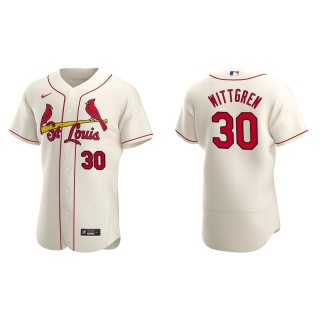 Men's Cardinals Nick Wittgren Cream Authentic Alternate Jersey