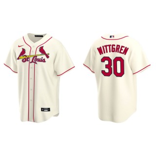 Men's Cardinals Nick Wittgren Cream Replica Alternate Jersey