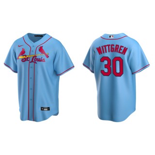 Men's Cardinals Nick Wittgren Light Blue Replica Alternate Jersey