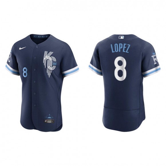 Men's Nicky Lopez Royals Navy 2022 City Connect Authentic Jersey