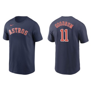 Men's Astros Niko Goodrum Navy Name & Number Nike T-Shirt