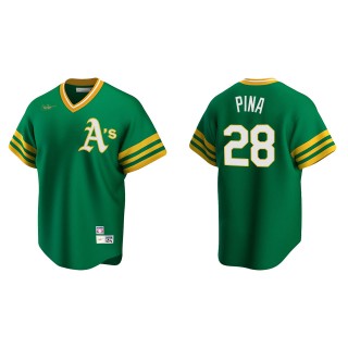 Manny Pina Kelly Green Cooperstown Collection Road Jersey