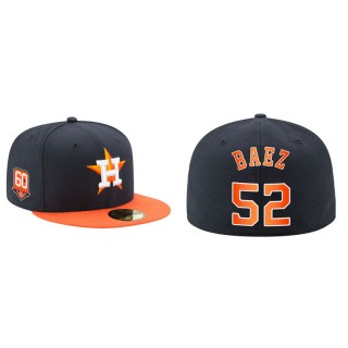 Pedro Baez Astros 60th Anniversary Authentic Fitted Men's Navy Hat