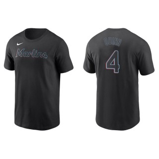 Men's Marlins Roman Quinn Black Name & Number Nike T-Shirt
