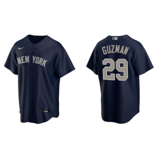 Men's Yankees Ronald Guzman Navy Replica Alternate Jersey