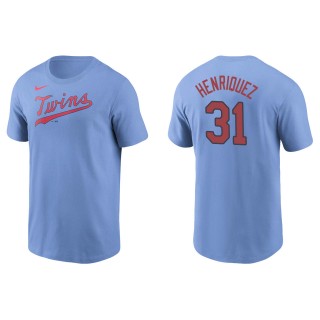 Men's Minnesota Twins Ronny Henriquez Light Blue Name & Number T-Shirt