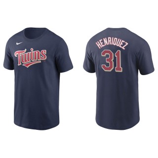 Men's Minnesota Twins Ronny Henriquez Navy Name & Number T-Shirt