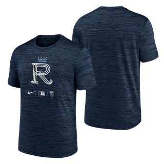 Men's Kansas City Royals Navy 2022 City Connect Authentic Collection Velocity Performance T-Shirt