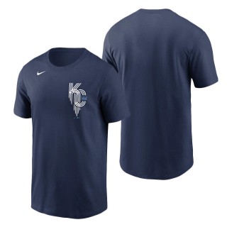 Men's Kansas City Royals Navy 2022 City Connect Wordmark T-Shirt