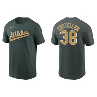 Men's Oakland Athletics Ryan Castellani Green Name & Number T-Shirt