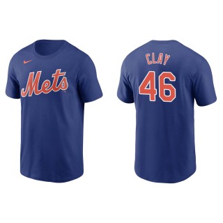 Men's New York Mets Sam Clay Royal Name & Number T-Shirt