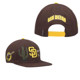 Men's San Diego Padres Pro Standard Brown Double City Pink Undervisor Snapback Hat
