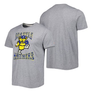 Men's Seattle Mariners Homage Gray Grateful Dead Tri-Blend T-Shirt