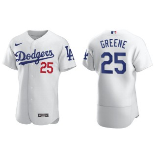 Men's Dodgers Shane Greene White Authentic Home Jersey