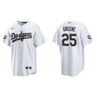 Men's Dodgers Shane Greene White Gold 2021 City Connect Replica Jersey