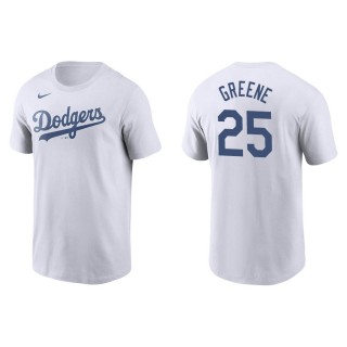 Men's Dodgers Shane Greene White Name & Number Nike T-Shirt