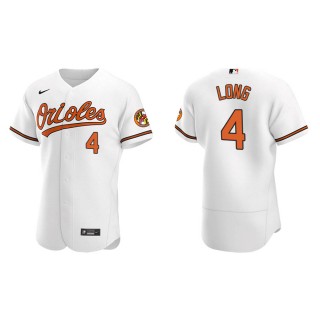 Men's Orioles Shed Long Jr. White Authentic Home Jersey