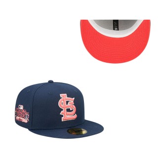 Men's St Louis Cardinals Navy 2011 World Series Lava Undervisor 59FIFTY Fitted Hat
