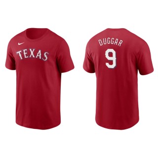 Men's Texas Rangers Steven Duggar Red Name & Number T-Shirt