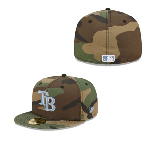 Men's Tampa Bay Rays Camo Team Color Undervisor 59FIFTY Fitted Hat