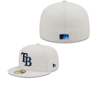 Men's Tampa Bay Rays Khaki Stone Dim Undervisor 59FIFTY Fitted Hat