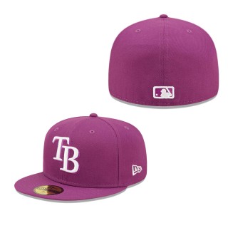 Men's Tampa Bay Rays New Era Grape Logo 59FIFTY Fitted Hat