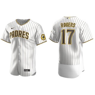 Men's Padres Taylor Rogers White Brown Authentic Alternate Jersey