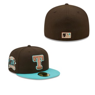 Men's Texas Rangers Brown Mint Walnut Mint 59FIFTY Fitted Hat