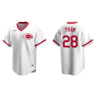 Men's Reds Tommy Pham White Cooperstown Collection Home Jersey