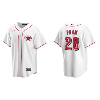 Men's Reds Tommy Pham White Replica Home Jersey