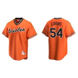 Men's Baltimore Orioles Travis Lakins Orange Cooperstown Collection Alternate Jersey