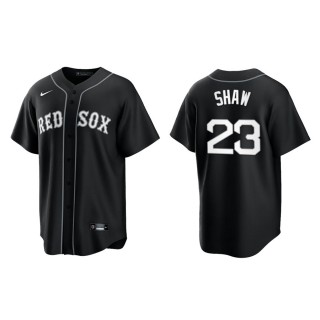 Men's Red Sox Travis Shaw Black White Replica Official Jersey