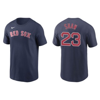Men's Red Sox Travis Shaw Navy Name & Number Nike T-Shirt