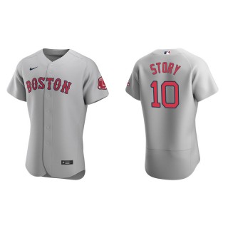 Men's Red Sox Trevor Story Gray Authentic Road Jersey