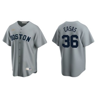 Triston Casas Gray Cooperstown Collection Road Jersey