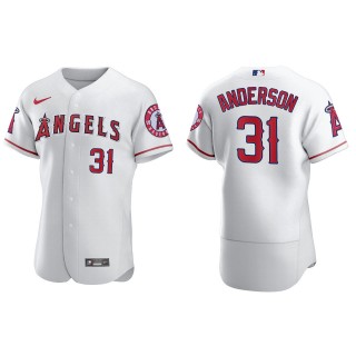 Men's Los Angeles Angels Tyler Anderson White Authentic Home Jersey