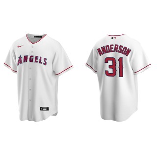 Men's Los Angeles Angels Tyler Anderson White Replica Home Jersey