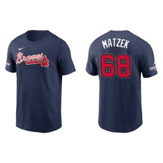 2022 Gold Program Tyler Matzek Braves Navy Men's T-Shirt