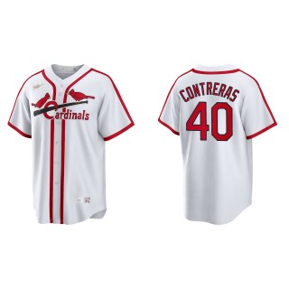 Men's St. Louis Cardinals Willson Contreras White Cooperstown Collection Home Jersey
