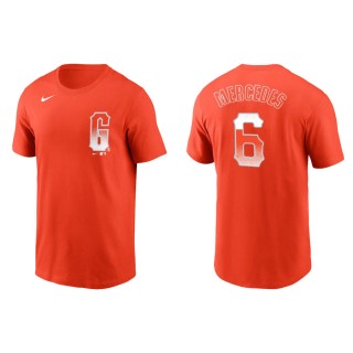 Men's San Francisco Giants Yermin Mercedes Orange City Connect T-Shirt