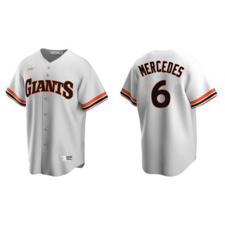 Men's San Francisco Giants Yermin Mercedes White Cooperstown Collection Home Jersey
