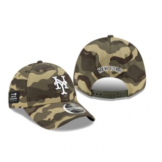 New York Mets Camo 2021 Armed Forces Day 9FORTY Adjustable Hat