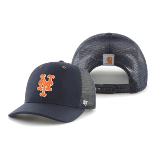 New York Mets Navy Carhartt '47 MVP Trucker Snapback Hat