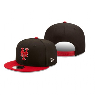 New York Mets Black Scarlet Color Pack 2-Tone 9FIFTY Snapback Hat