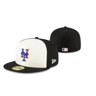 Mets White Black Cooperstown Collection Hat