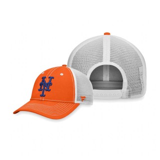 Mets Sport Resort Trucker Snapback Orange White Hat