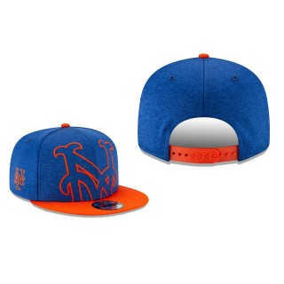 Mets Royal Orange Stadium Collection Overshadow 9FIFTY Adjustable Snapback Hat