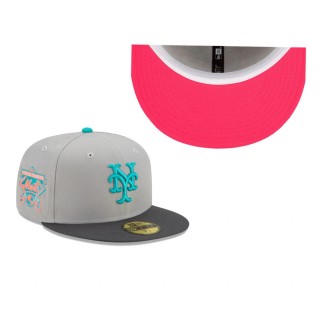 Mets Gray Pink Under Visor 59FIFTY Hat