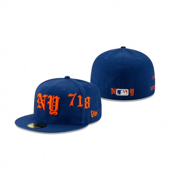 Mets Stamped Script Royal 59FIFTY Fitted Hat