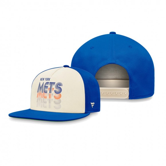 New York Mets Cream Royal True Classic Gradient Snapback Hat